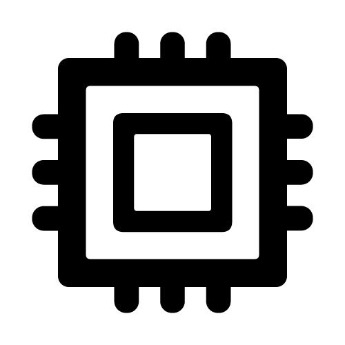 Symbol für Elektronikfertigung: ein CPU Kern